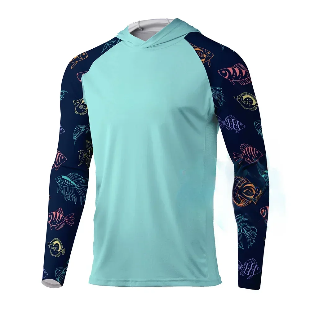 Мужские рубашки с длинными рукавами для рыбалки и УФ-излучения Upf 50+ Одежда