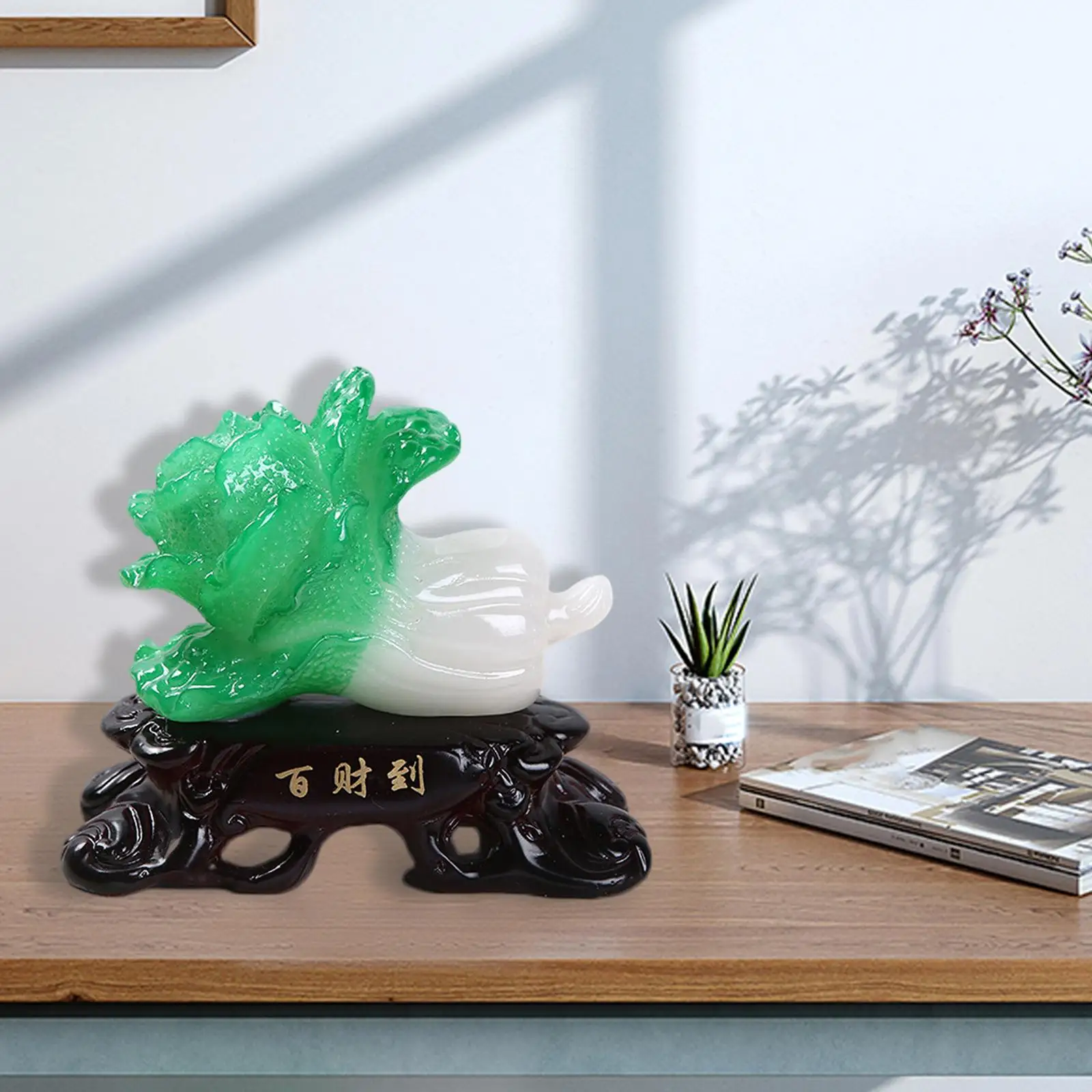 

Имитация Нефритовой капусты ремесло ручная резьба скульптура для процветания, богатства, удачи дома книжный шкаф офисный стол новоселье