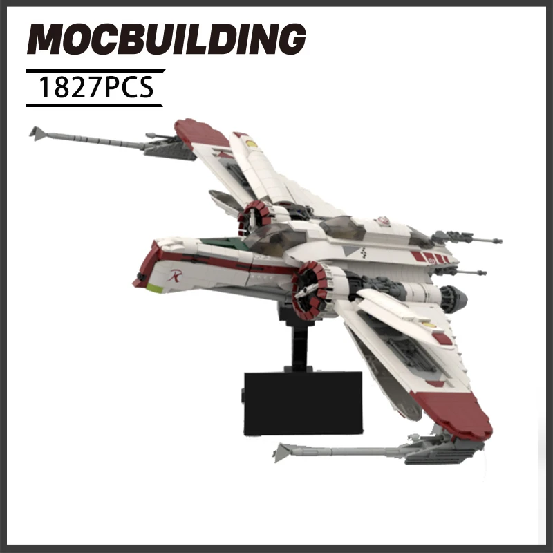 

MOC Space War ARC-170 UCS Heavy Starfighter Model Spacecraft Science Educat Assembly Building Blocks Clone Human Galactic Empire