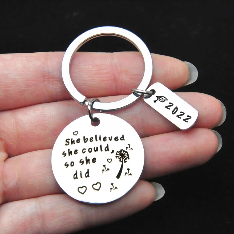 

2022 School Graduation Gift She Believed She Could So She Did Keychain Graduation Ceremony Keychain Keyring