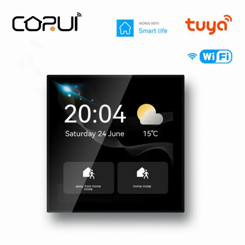 

CORUI Tuya Smart WIFI Touch Screen Control Panel Build-In Zigbee Hub 4 Inch Scene Switch Smart Central Control For Smart Life