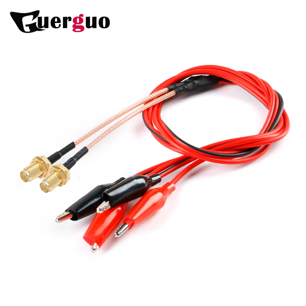 

10PCS Crocodile RG316 RF Coaxial Cable SMA Male Plug to Dual Alligator Clips Red&Black Tester Lead Wire 30CM 50CM 1M Connector