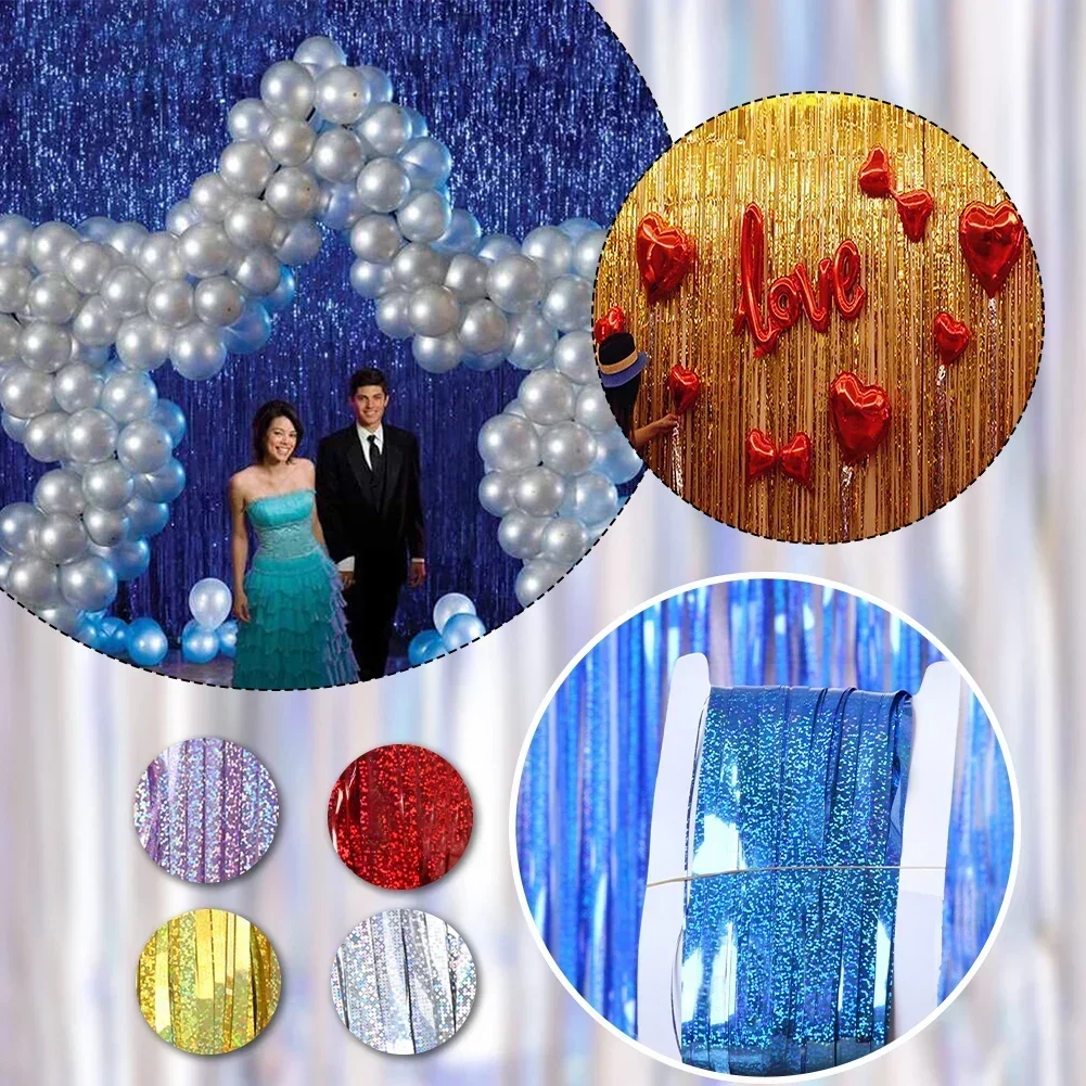 1 рулон занавеска из золотой фольги бахрома для фона вечеринки фотобудка на спине