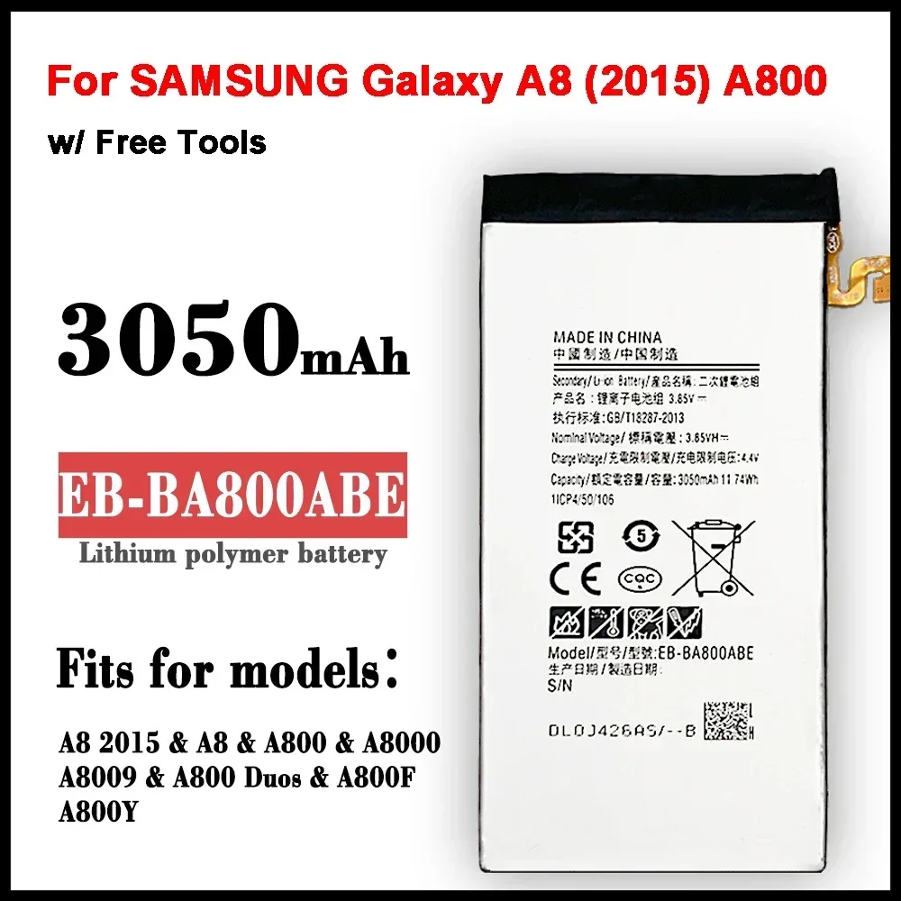 EB-BA800ABE EB-BA800ABA 3050 мАч аккумулятор для SAMSUNG Galaxy A8 2015 A800 SM-A8000 A800F A800S A800YZ + инструменты
