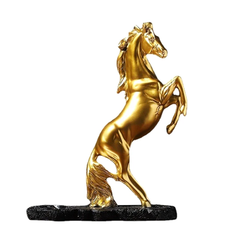 

Resin Horse Wine Rack Figurines Horse Bottle Holder Storage Decoration Accessories Collection Interior Home Item Golden