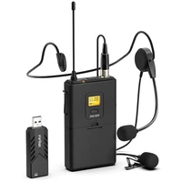 k031b podcast equipment cordless headset lavalier conference wireless lapel mic microphones