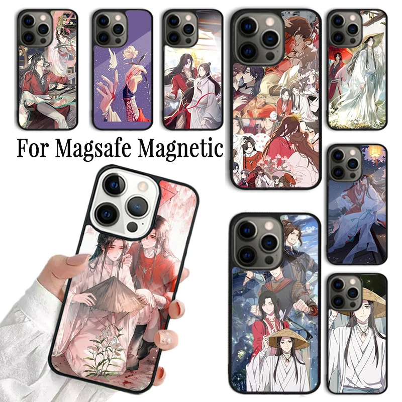 Чехол для Телефона iPhone 16 15 14 13 12 Mini 11 Pro Max Plus Magsafe Магнитный чехол беспроводной