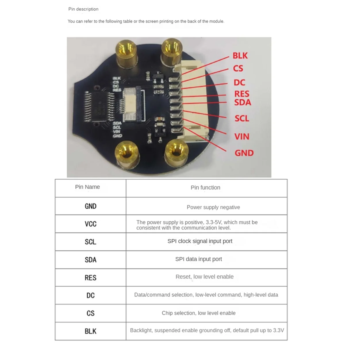 1 28 дюймовый цветной ЖК-дисплей IPS TFT модуль дисплея дюйма красный зелёный синий