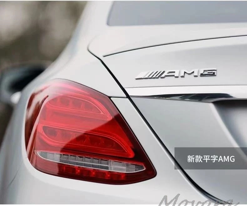 Фото 3D металлическая эмблема AMG, наклейка-декор для заднего багажника автомобиля, для Mercedes Benz AMG W212 W204 W211 W168 W213 W205 W210 W124 C E S-Class №1