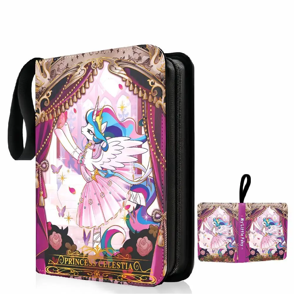 Фото Аниме My Little Pony, альбом для карт, папка для книг, 400-900 шт., слоты для карт, коллекции, молния, двойной карман, держатель для карточек на молнии №5