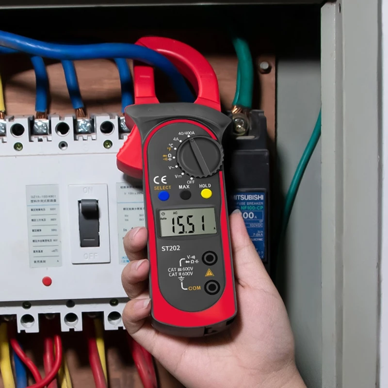 

ST202 Digital Clamp Meter Multimeter Resistance Ohm Transistor LCR w Temperature 367D