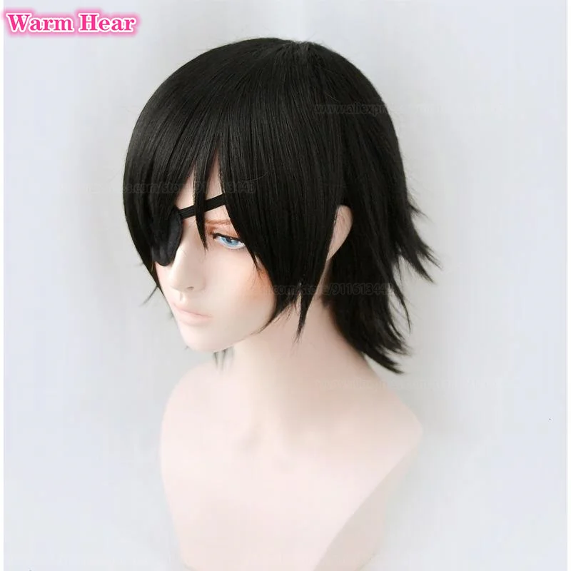 

Chainsaw Man Himeno Cosplay Wig Black Short Cosplay Anime Wig With Eyes Patch Heat Resistant Hair Halloween Party Wigs Wig Cap