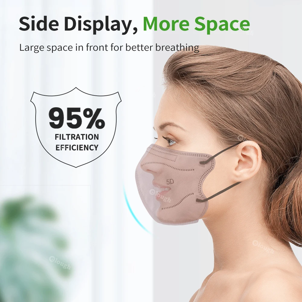 Morandi 5D KN95 маски Mascherine FFP2 Mascarillas FPP2 neгра взрослая черная маска для лица респиратор 5