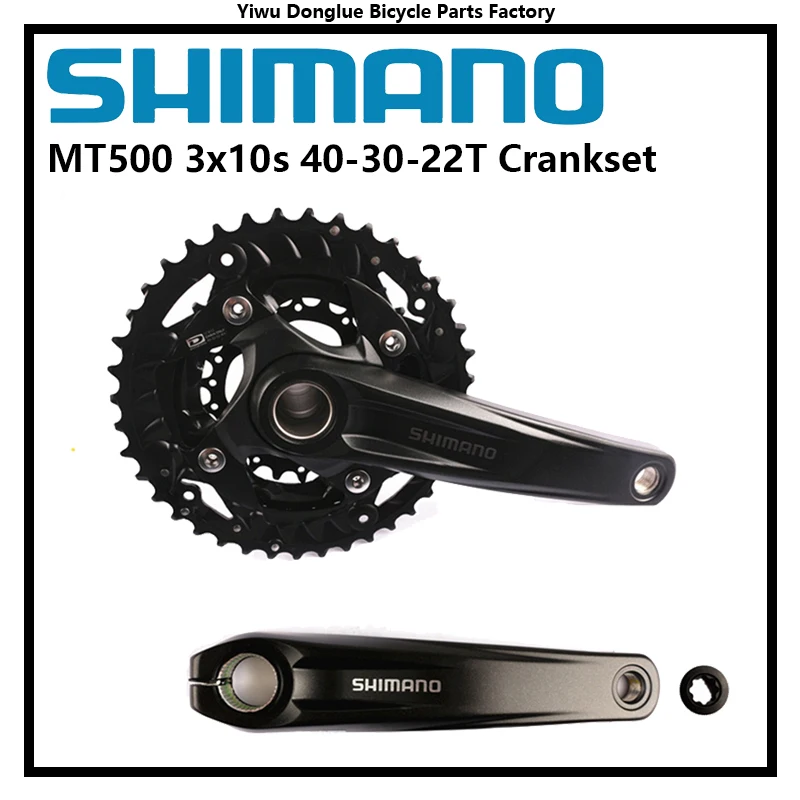 Shimano FC-MT500 3X10 Speed 40-30-22T Crankset 96/64 PCD Two Pieces Chainring Chianwheel For MTB Mountain Bike Bicyle