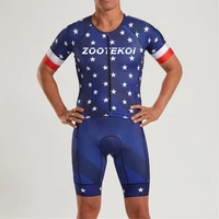 zootekoi triathlon team summer short sleeved cycling skinsuit ropa ciclismo high quality laser cutting cycling mtb lycra tights