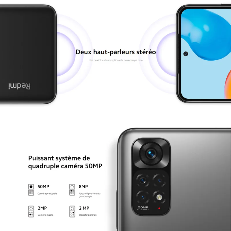 Ceny Xiaomi Redmi Note 11 NFC Smartphone Globalna Wersja Snotagon 680 Octa Core 33W Szybkie ładowanie 50mp Quad Camera Globalna Wersja UE ładowarka