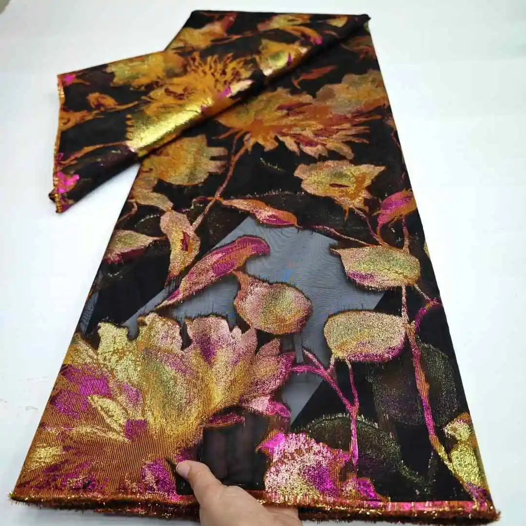 2024Высокое качество африканский нигерийский тюль кружевная ткань органза