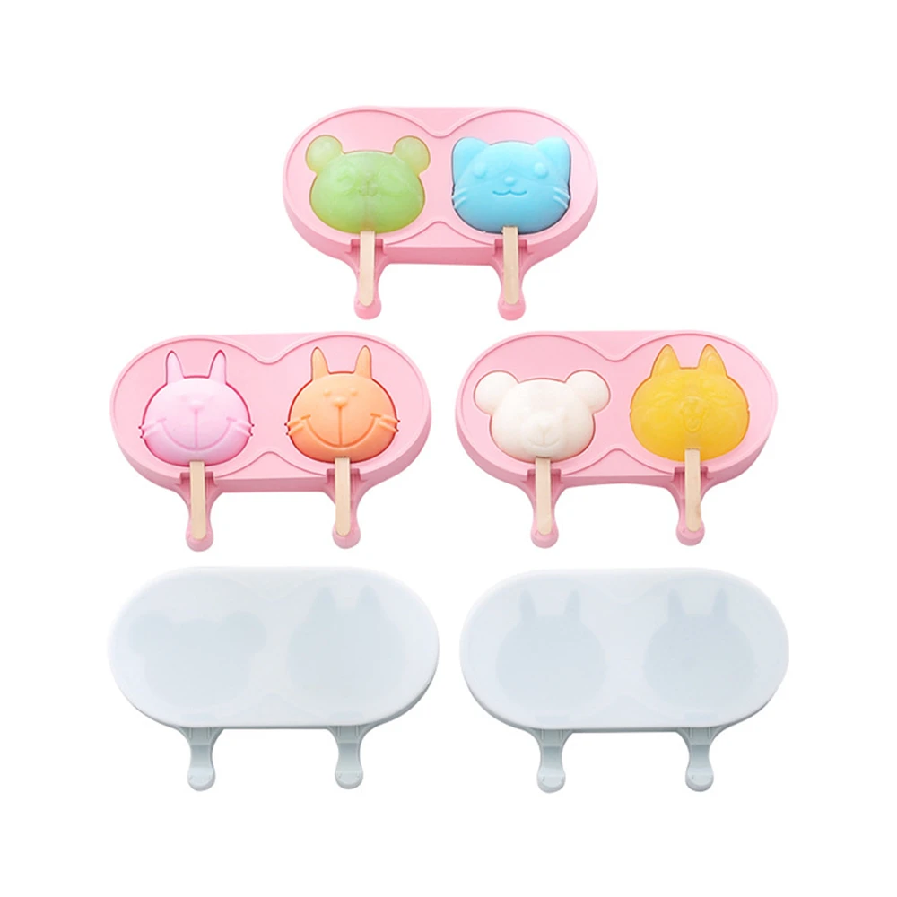 

Cartoon Silicone Ice Cream Mold Kitchen Accessories Tools DIY Handmade Creative Cute Ice Cream Popsicle Maker Homemade Ice Box