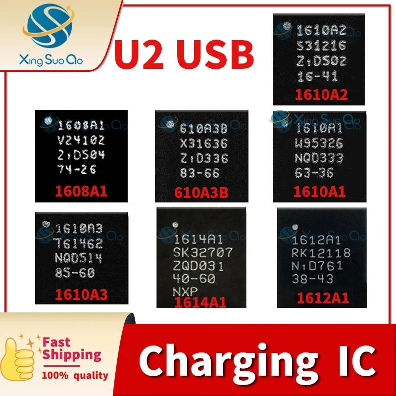 10Pcs New U2 USB Tristar IC 1614A1 1612A1 610A3B 1610A3 1610A2 1610A1 1608A1 For IPhone 5 5S 6 6S Plus 7 7P 8 8P X XS XSM XR