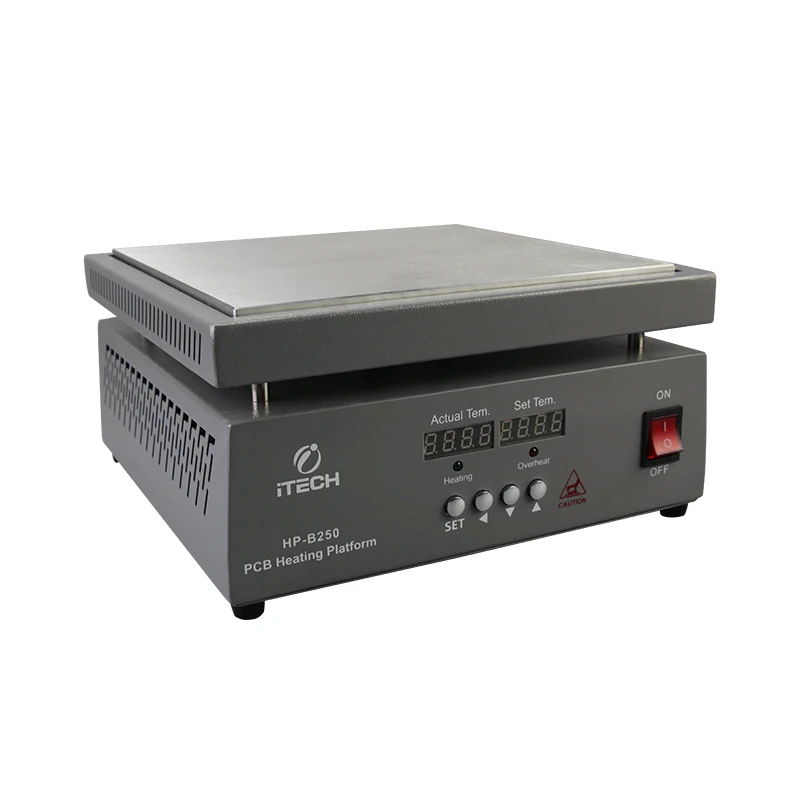 HP-B250 Нагревательная платформа печатной платы с цифровым дисплеем и контролем температуры 300 Вт-3300 Вт Светодиодный нагревательный элемент Станция предварительного нагрева Нагревательный стол