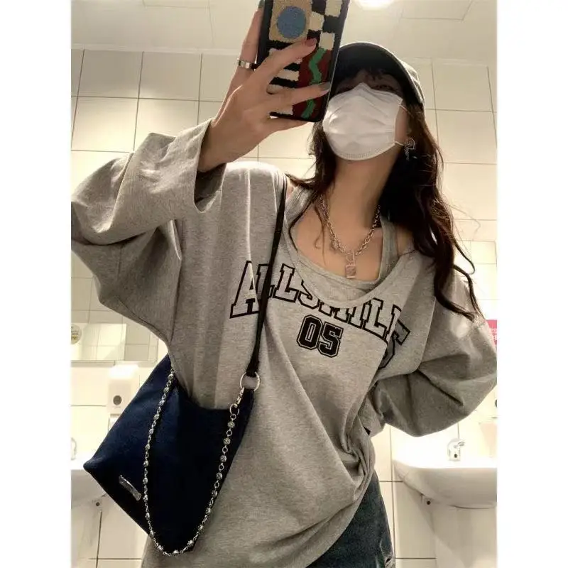 Deeptown Korean Style Oversized Women T-Shirts Casual Haraju