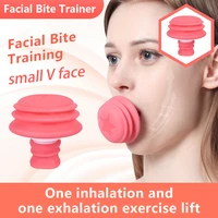 1pc pink face lift exerciser facial skin slimming firming v shape exerciser beauty face chin skin lifting mouth exercise tools