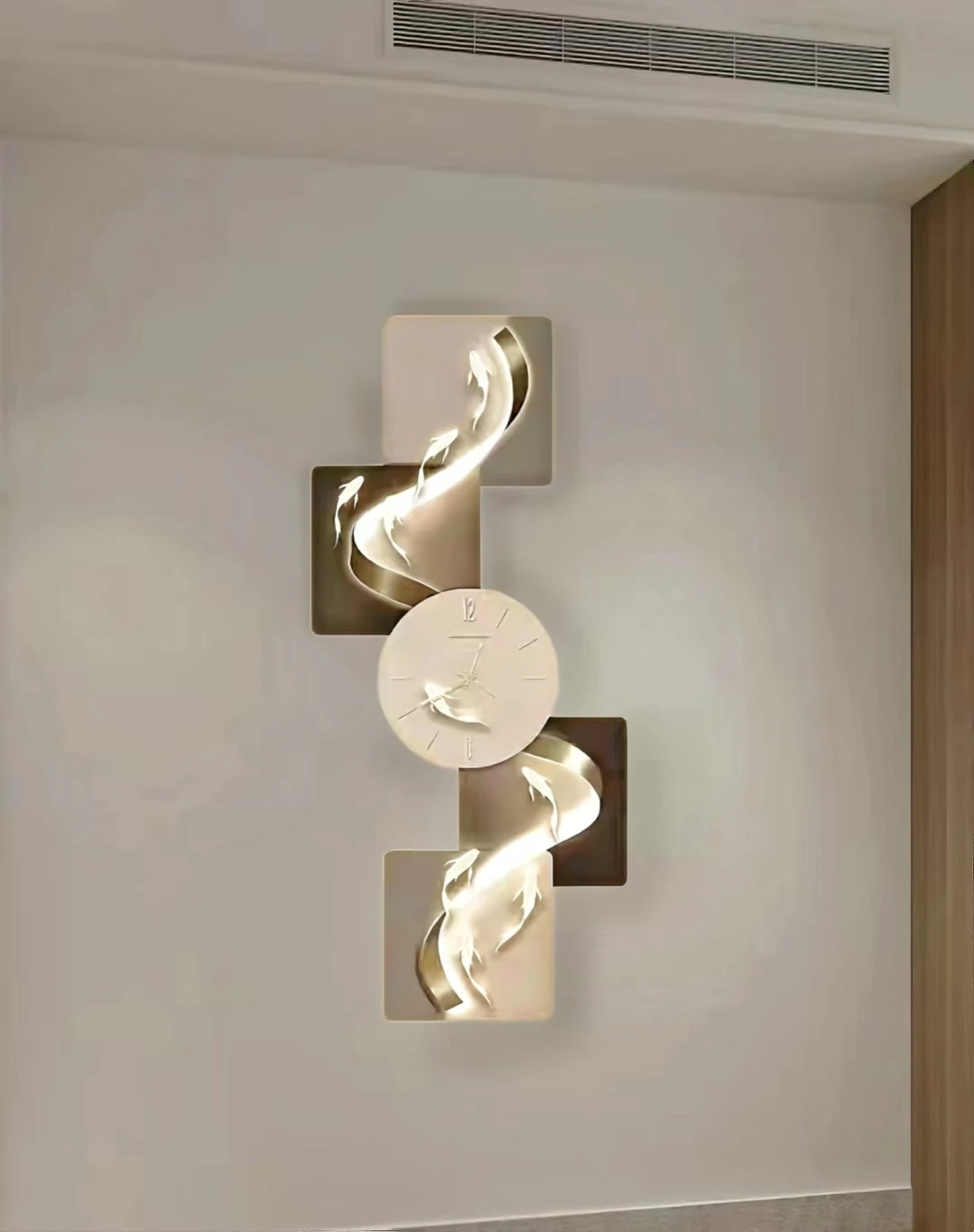 Картина с изображением входа в девять рыб Современная фотокартина коридор