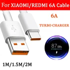 Оригинальный зарядный кабель для Xiaomi Mi 11 10 10 T Pro Redmi K40 Note 10, кабель Turbo 6A USB Type C для Mi 10 T 10, ultra 5G POCO X3 NFC