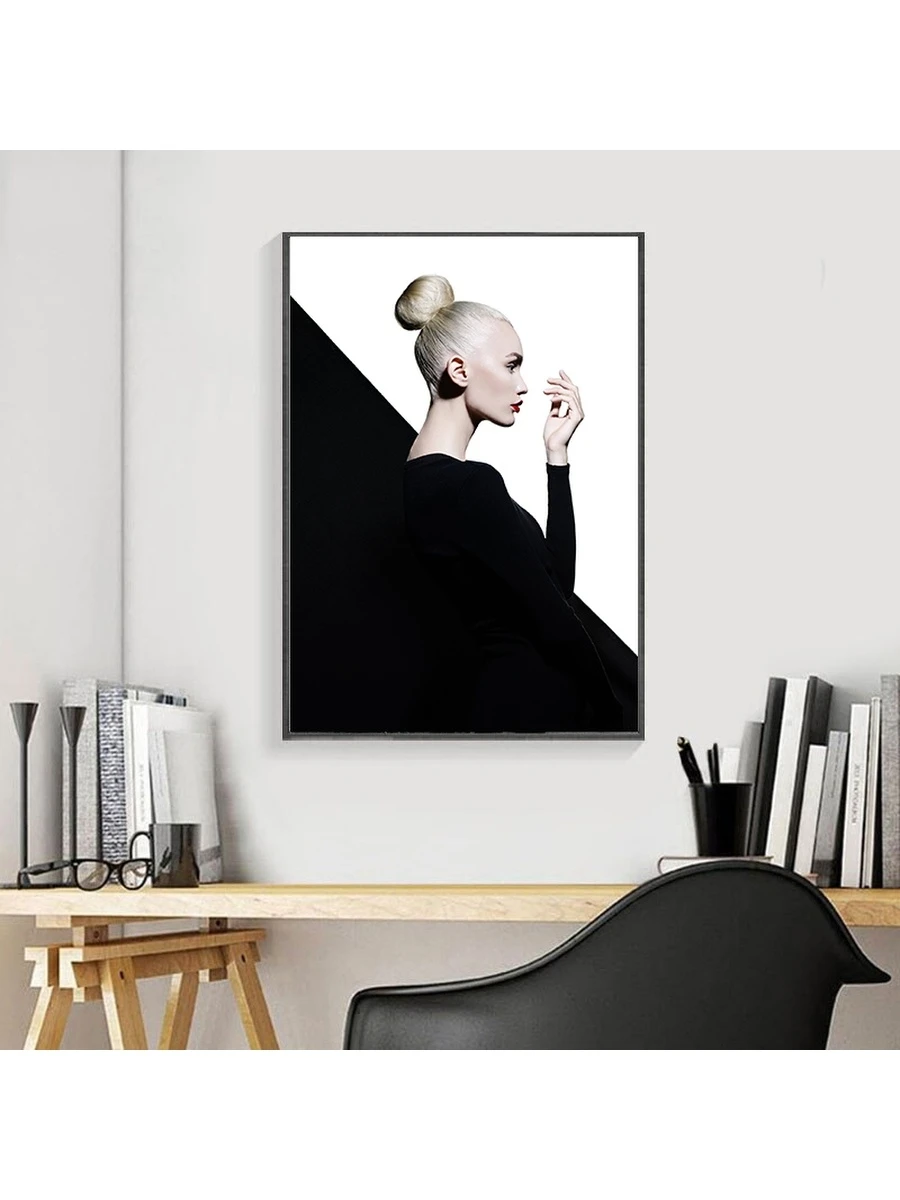 Постер / Плакат Картина - Женщина в черном платье |