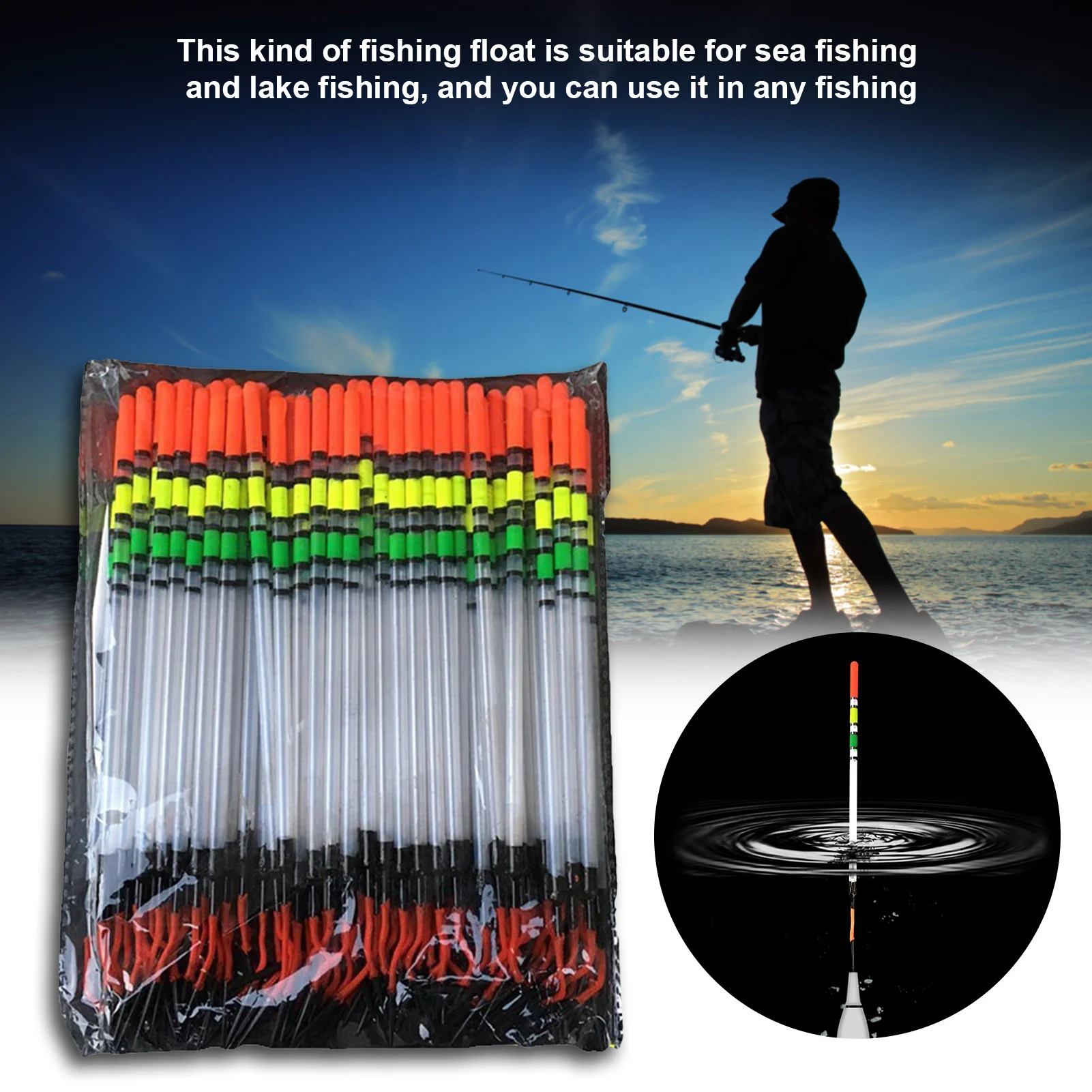 

12cm 80pcs Thickened Fishing Float Conspicuous Color Widely Used Fish Gear Fishing Accessories Lure Carp Tackle Float Sea Lake