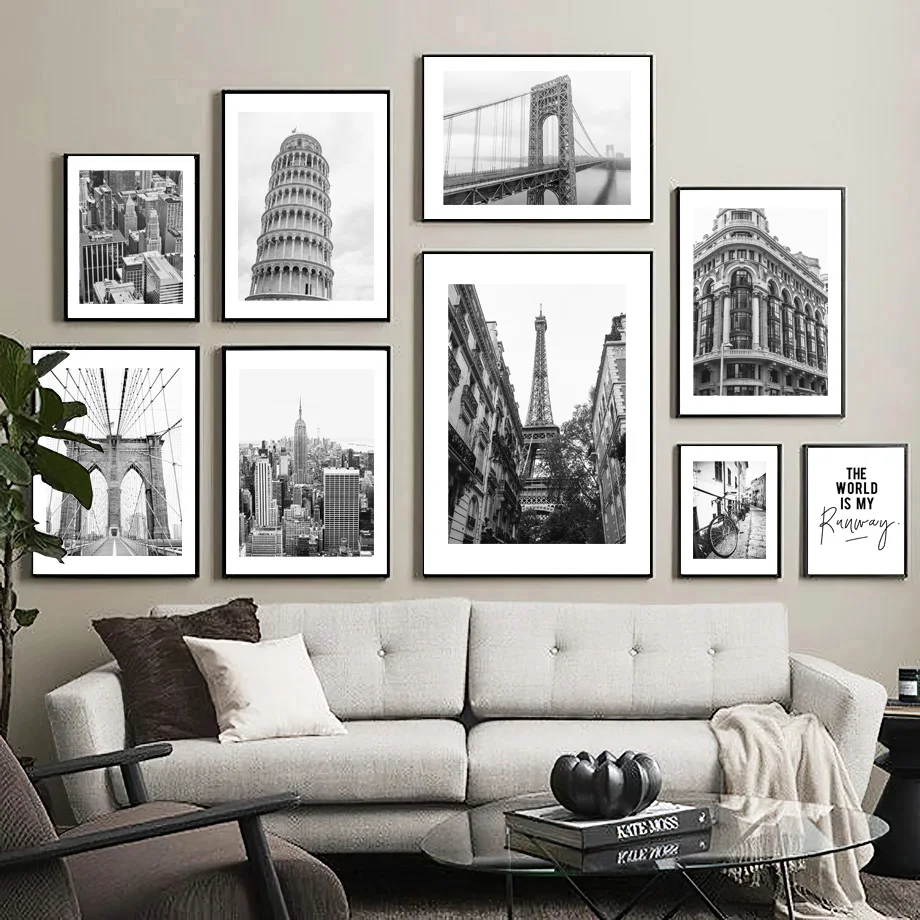 

Black White Urban Architecture Ltaly New York Wall Art Canvas Painting Nordic Posters And Prints Wall Pictures For Living Room