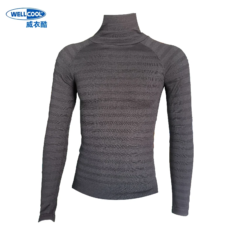 

Long Sleeves Merino Wool Men T-shirt Top Seamless Slim Fit Male Tshirt Clothing Ball Game Sports Sweatshirt Gym Daily Tees