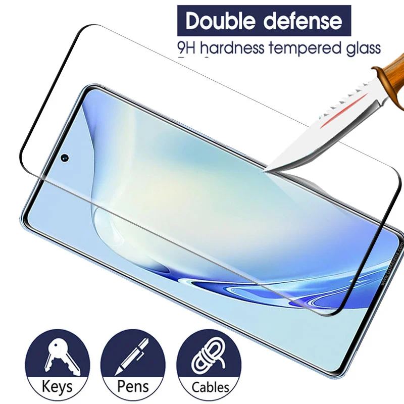 3 шт. защитный стеклянный чехол vivov27Pro 9D с полным покрытием для vivo V27 Pro v 27 27pro v27pro