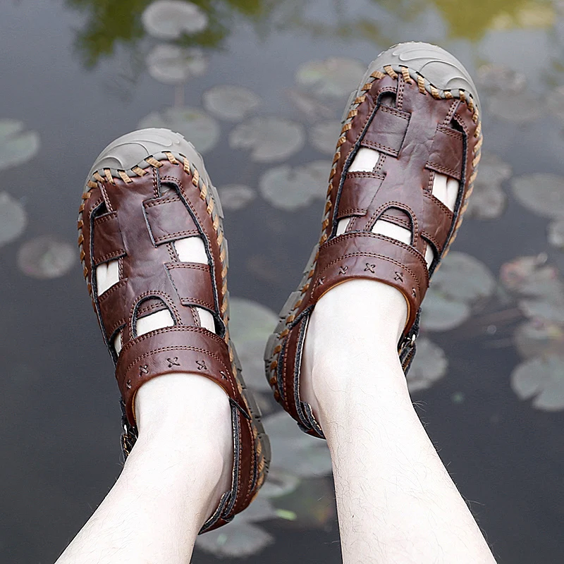 Брендовые летние мужские сандалии уличные болотные туфли пляжные тапочки