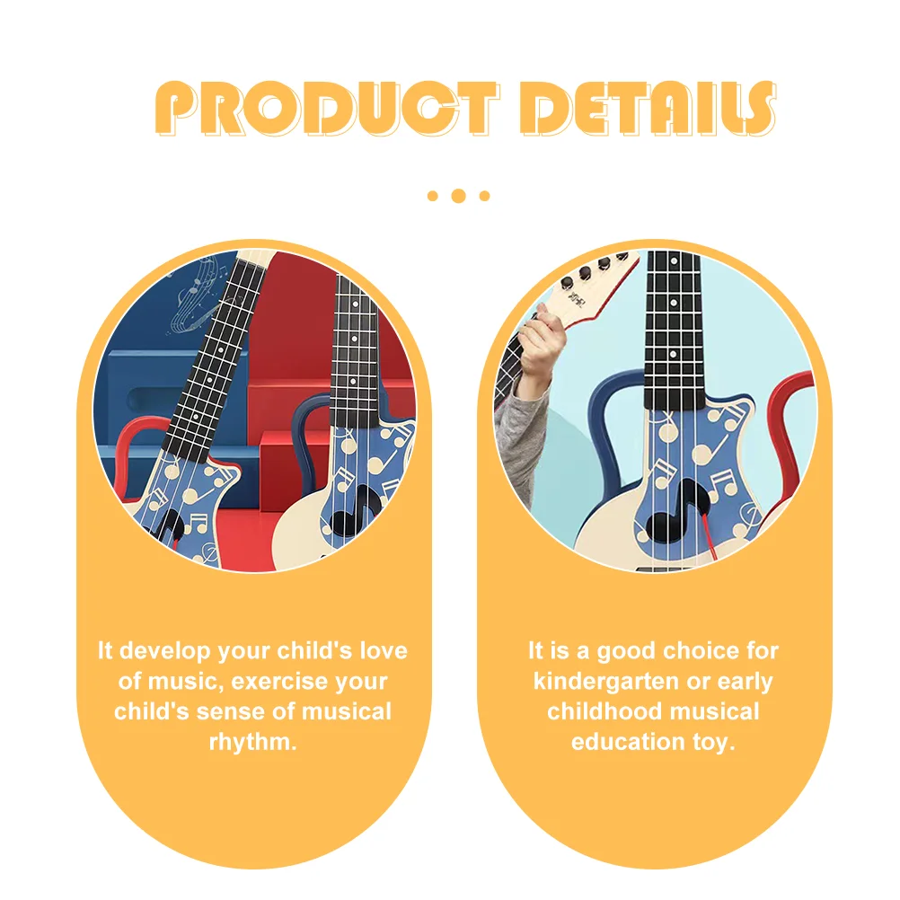 Детская гитара музыкальная игрушка для дошкольников пластиковая модель