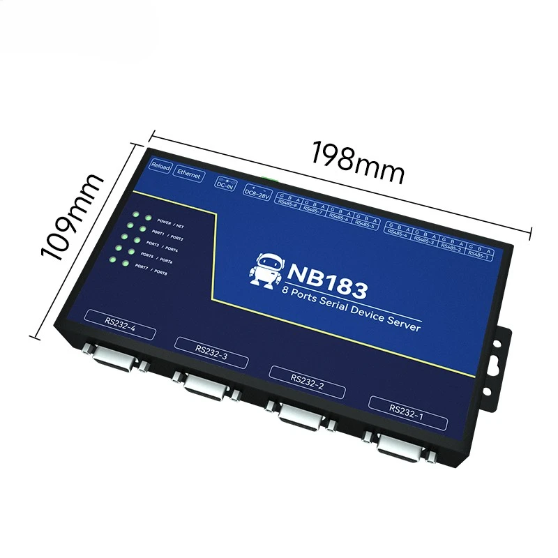 

Isolated 8-Channel Serial Server RS485/232/422 to RJ45 ModBus RTU to TCP CDEBYTE NB183 Build-in Watchdog MQTT/HTTP IOT Module