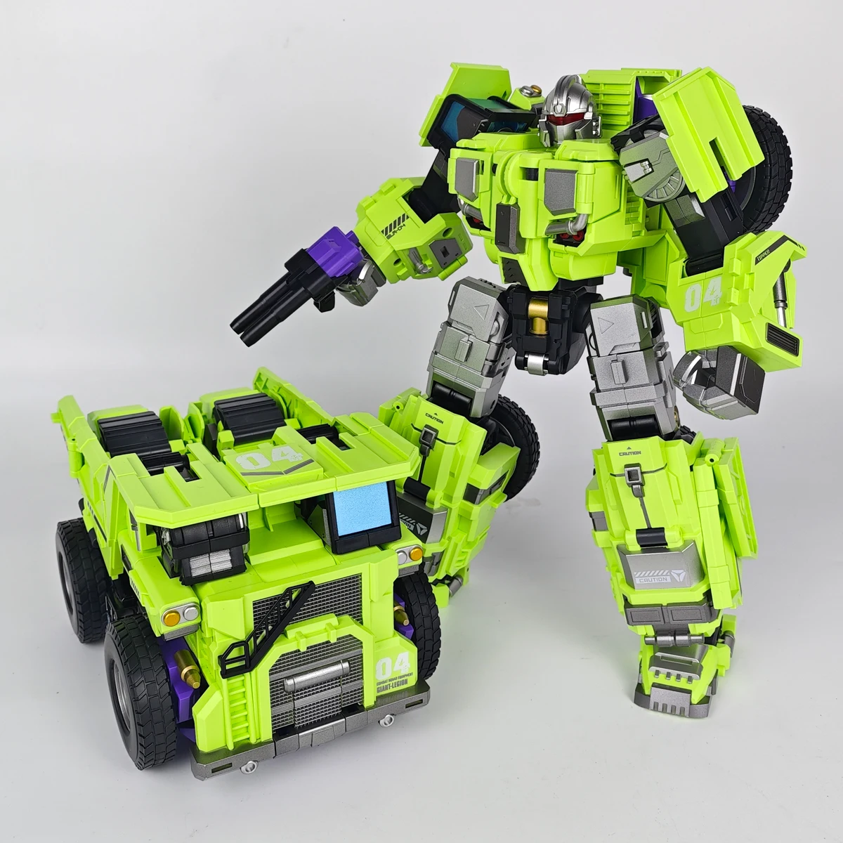 Фото [В наличии в Марме/Апр] Mecha Invasion GLA-03 GLA-04 Giant Legion Heavy Builder Haul Hook Devastator Transformation Фигурка №2