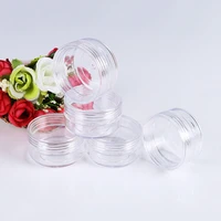 50pcs 5ml 5g plastic pot jars empty tin cosmetic containers portable round pot bottles for sequin eyeshadow makeup face cream