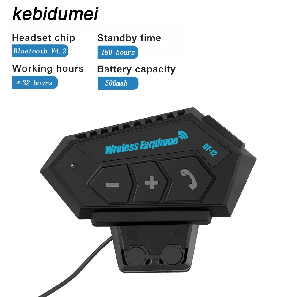 Bluetooth гарнитура для мотоциклетного шлема BT12 комплект громкой связи защита от