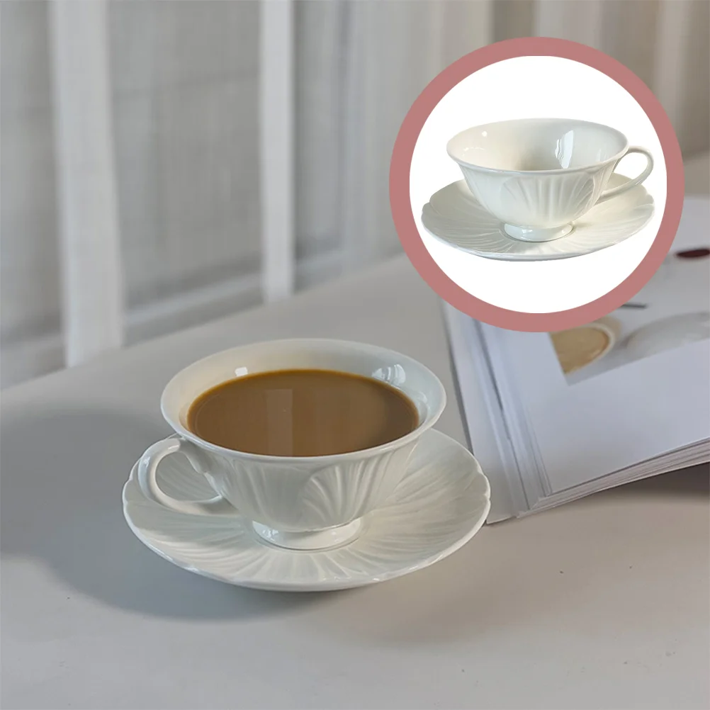 

1 Set Ceramic Cup French Style Vintage Mug Coffee Cup Saucer Water Cup