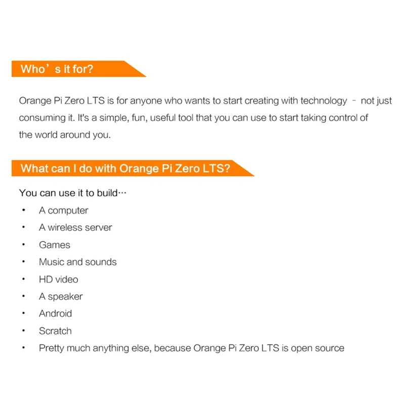 Четырехъядерный процессор Orange Pi Zero LTS 512 МБ H3 одноплатный компьютер с открытым