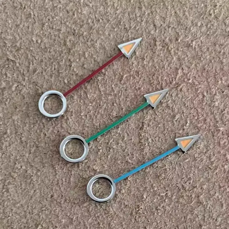 Модифицированная стрелка NH34 игла GMT тонко-оранжевая сигнализации зеленый