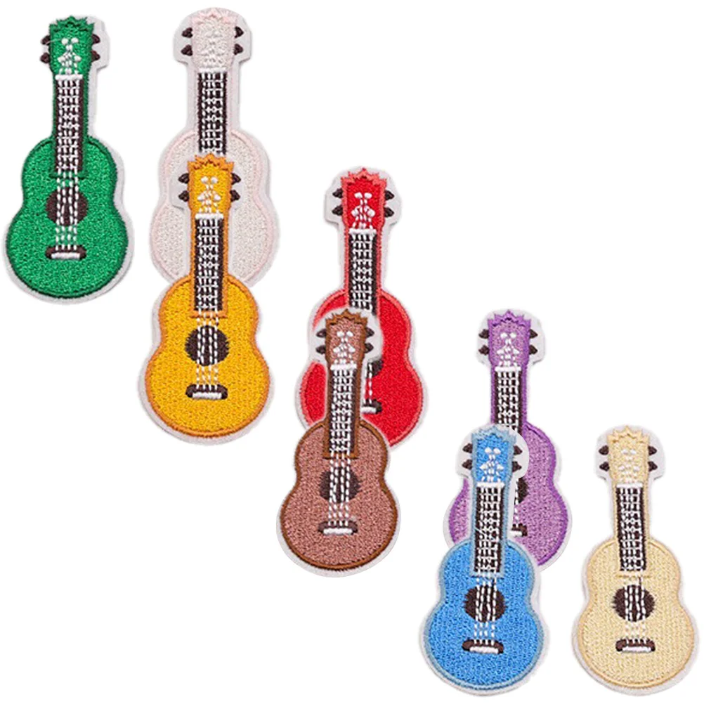

8 Pcs Guitar Appliques Clothes Patches Embroidered Patches Home Guitar Patches Embroidered Patches