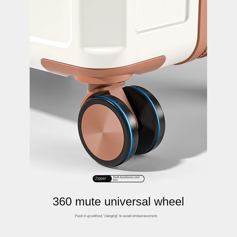 Дорожный чемодан на колесиках с двойным интерфейсом USB Type-C