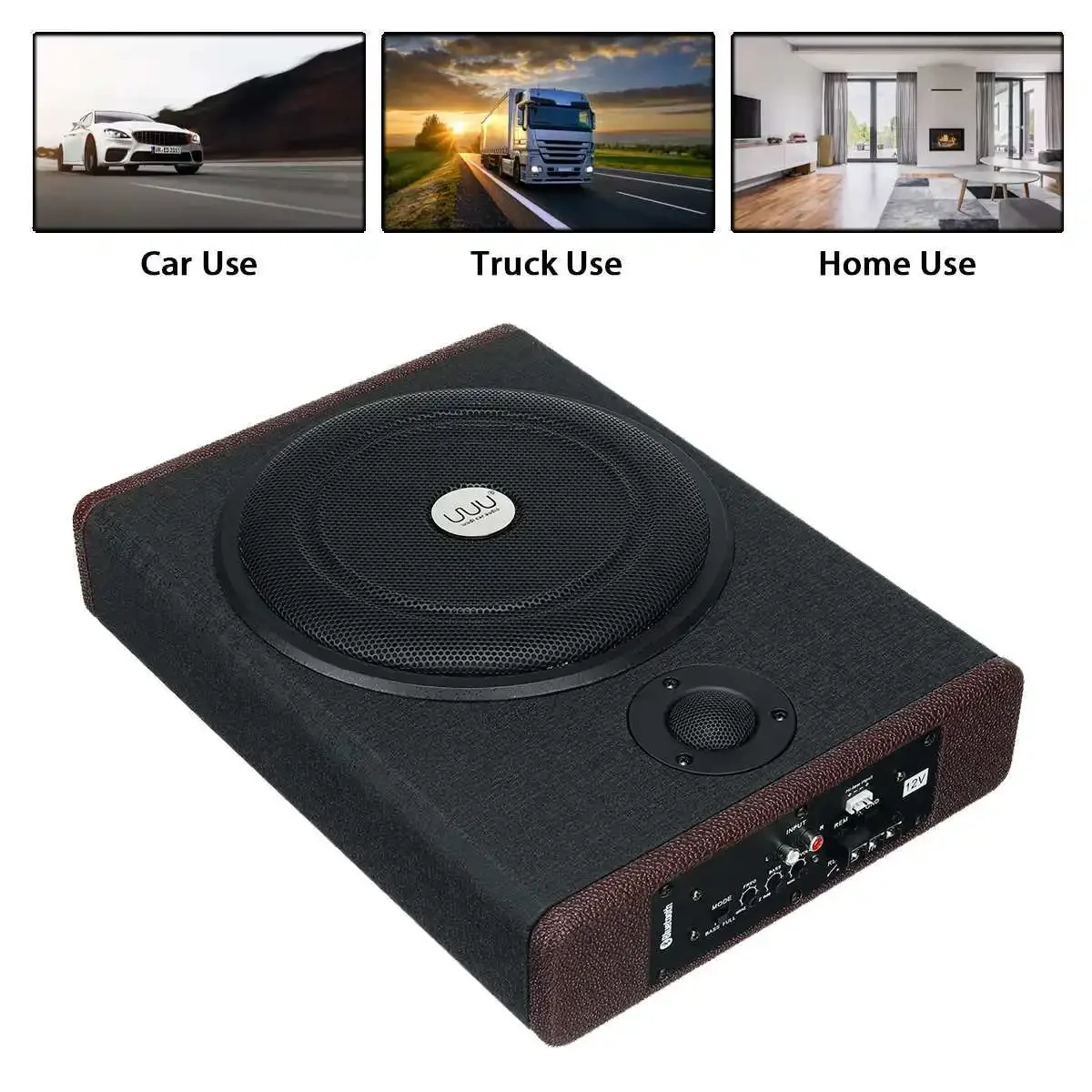 Ультратонкий 10-дюймовый сабвуфер для автомобиля с Bluetooth