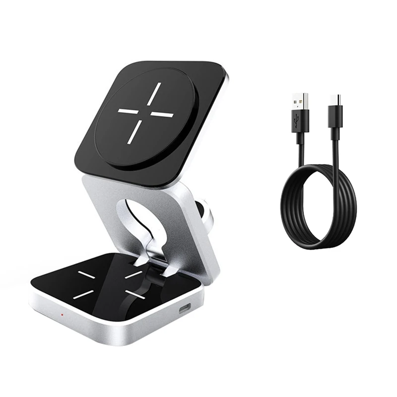 

Stand Dock Wireless Charger Wireless Charger Stand 3 In 1 For Iphone 14 13 Holder Magnetic Fast Charging Station For 3/2