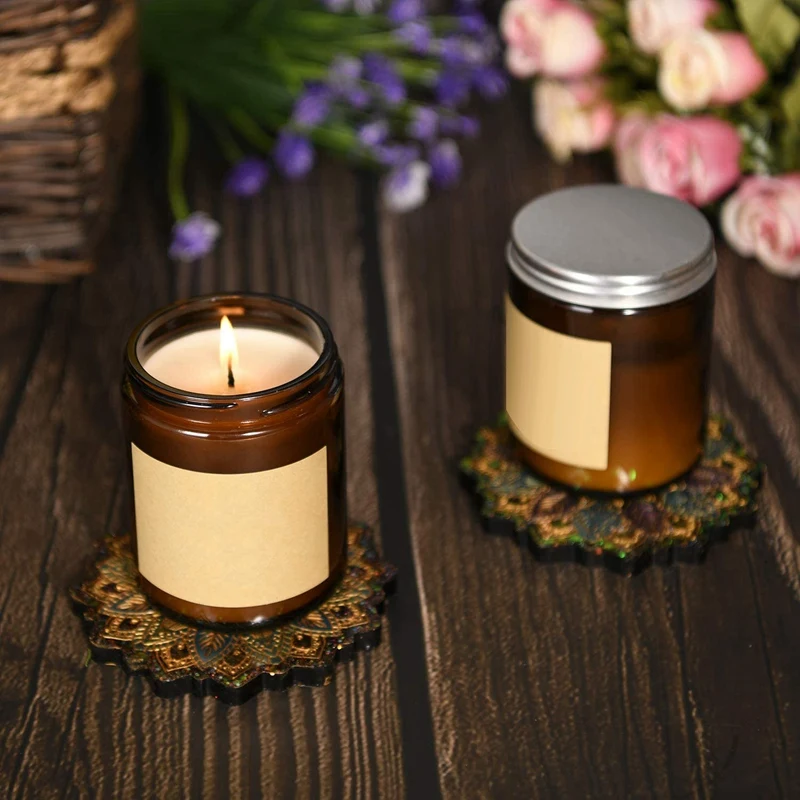 5 шт. смоляные формы для подставок мандалы лотков смолы силиконовые из эпоксидной