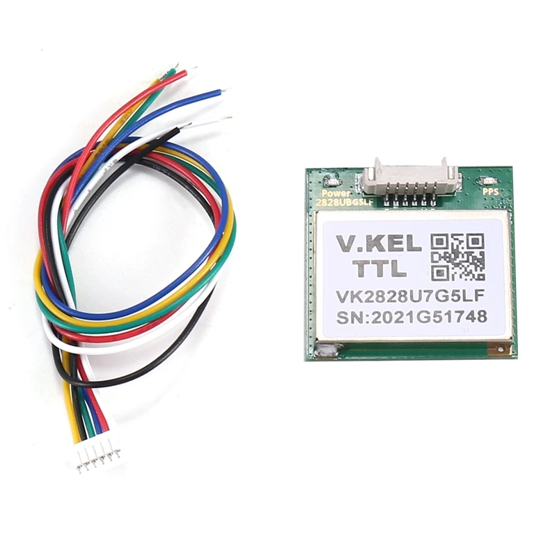 

VK2828U7G5LF GPS Module TTL 1-10Hz With Antenna FLASH Flight Control GPS Model Antenna Navigation Module