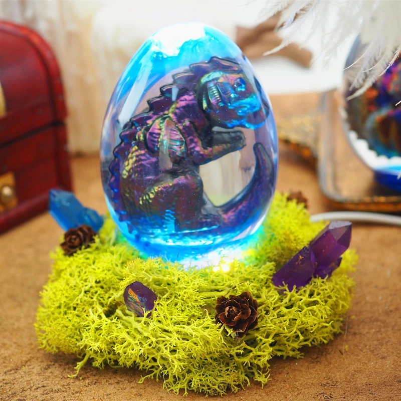 Ночной светильник Dragon Egg необычный набор силиконовых форм с деревянной
