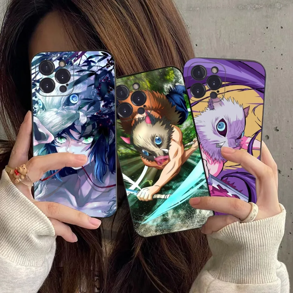 

Demon Slayer Inosuke Phone Case Silicone Soft For Iphone 15 14 13 12 11 Pro Mini XS MAX 8 7 6 Plus X XS XR Cover